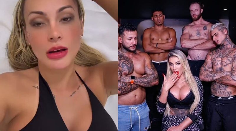 Andressa Urach é hospitalizada após gravar vídeo adulto com 8 homens: ‘Muita dor’