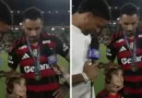 Filho de Danilo rouba a cena e revela ser torcedor do Fluminense após título do Flamengo